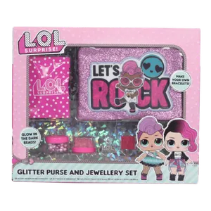 Set Monedero y Joyas LOL Surprise Lets Rock Haz tu propio Brazalete Pulsera